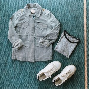 Striped Denim Jacket